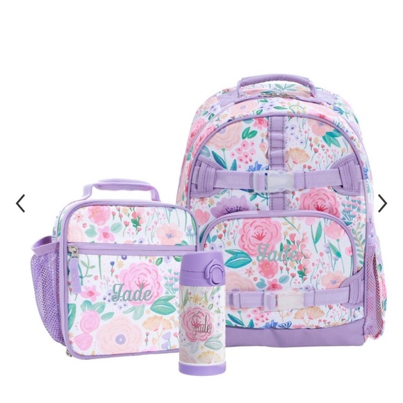 Pottery Barn Kids Other - Bottle Pottery Barn kids set of large backpack lunch box,  water bottle floral